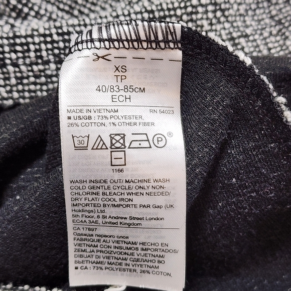 Banana Republic Tweed Ruffle Sleeve Career Blouse Top with Mock Neck Size SX - Picture 6 of 6